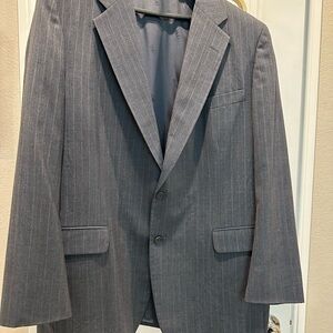 Medium blue Pinstripe Men's Suit